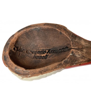 Gufo Scio' in Terracotta H.10 cm Realizzato e Dipinto a Mano