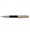 Penna PARKER A SFERA MOD.SONNET SMETAL BLACK CORPO IN ARGENTO E PENNINO IN ORO 18K CONFEZIONATA IN ELEGANTE ASTUCCIO