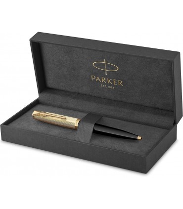 Penna a Sfera Parker MOD. 51 DELUXE BLACK GT CON FINITURE IN ORO IN METALLO CONFEZIONATA IN ELEGANTE ASTUCCIO