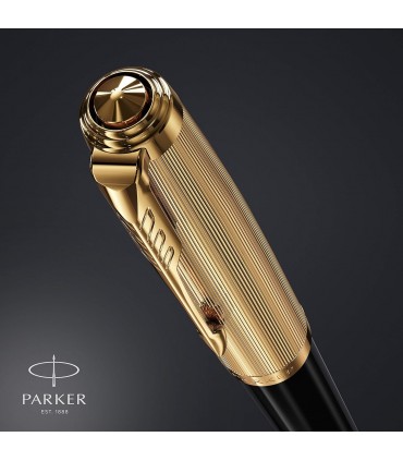 Penna a Sfera Parker MOD. 51 DELUXE BLACK GT CON FINITURE IN ORO IN METALLO CONFEZIONATA IN ELEGANTE ASTUCCIO