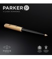 Penna a Sfera Parker MOD. 51 DELUXE BLACK GT CON FINITURE IN ORO IN METALLO CONFEZIONATA IN ELEGANTE ASTUCCIO