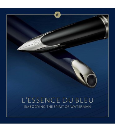 PENNA STILOGRAFICA WATERMAN MOD. DELUXE CHROME TRIM CON PENNINO MEDIO IN ORO 18K CONFEZIONATA IN ELEGANTE ASTUCCIO