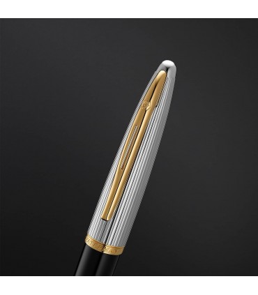 PENNA A SFERA WATERMAN MOD. CARENE DEKUXE COLORE NERO con pennino in oro 18k confezionata in elegante astuccio
