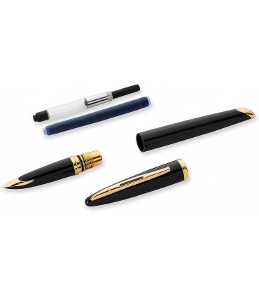 PENNA stilografica WATERMAN MOD.carene black sea gt con clip in oro 23k confezionata in elegante astuccio