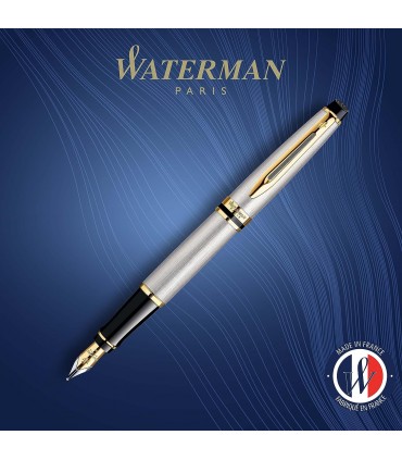 PENNA STILOGRAFICA WATERMAN MOD.STAINLESS STELL GT CON FINITURE DORATE CONFEZIONATA IN ELEGANTE ASTUCCIO