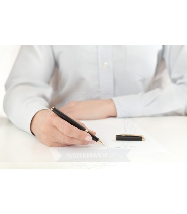 PENNA ROLLER WATERMAN MOD.Hemisphere Matt Black GT CON FINITURE DORATE CONFEZIONATA IN ELEGANTE ASTUCCIO