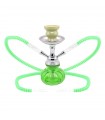 Narghilè ATOMIC Hookah PUMPKIN IN VETRO 2 tubo H.25 cm colore Verde Mela CONFEZIONATO IN SCATOLA DA REGALO