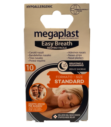 CEROTTI NASALI MEGAPLAST RESPIRO FACILE FORMATO STANDARD 10PZ.