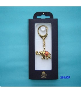 Portachiavi Elefante Nikel Smaltato Predan confezionato in scatola