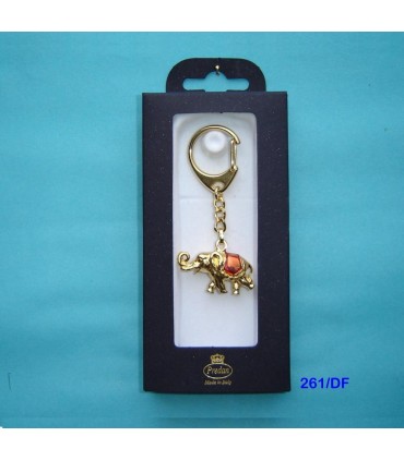 Portachiavi Elefante Nikel Smaltato Predan confezionato in scatola