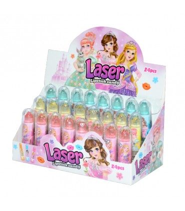 LIPSTICK LASER a forma di rossetto CON LUCE CONF. 24 PZ. ASSORTITO