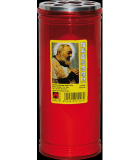 LAMPADE VOTIVE T.40/5 ROSSO H. 15 cm