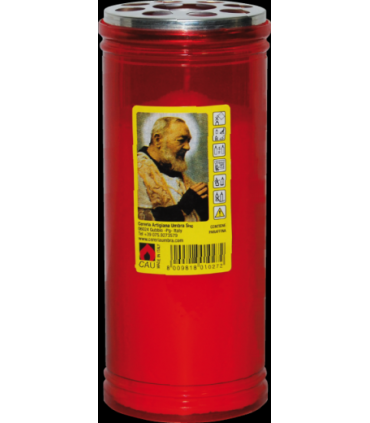 LAMPADE VOTIVE T.40/5 ROSSO H. 15 cm