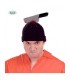 CAPPELLO DI LANA HALLOWEN CON COLTELLO INFILZATO E FINTO SANGUE