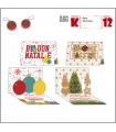 BIGLIETTO DI NATALE BUONE FESTE CROMO INTERNO POP UP CONF. 12 PZ. ASSORTITI