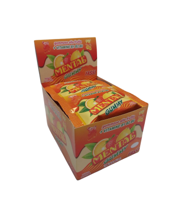 MENTAL gummy gommose alla frutta con  Vitamina B1-B2-B6 bustina 42gr. conf. 12 pz.