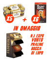 COMBO PRALINE SFUSE FERRERO ROCHER 16PZ(5CF)+POCKET COFFEE 18PZ(6CF) TOT PZ.188 IN PRENOTAZIONE C/O FINE SETTEMBRE