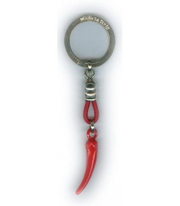 Corno Portafortuna H 3.5CM in Metallo Artigianale e Smaltato a Mano Cartella da 12 pz.