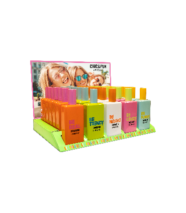 PROFUMI SAPHIR CHIC&FUN EAU DE PARFUM DA 50ML EXPO DA 30 PZ. ASSORTITI +5 TESTER DA 50ML
