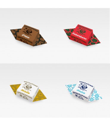 CARAMELLA Spezzafumo Quadrate Sciroppo Di Riso 4 Gusti Assortiti CONF. 1 KG DA 220 Pz