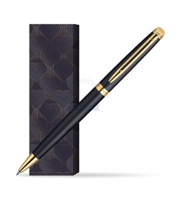 PENNA A SFERA WATERMAN MOD.Hemisphere Matt Black GT m CON FINITURE DORATE CONFEZIONATA IN ELEGANTE ASTUCCIO