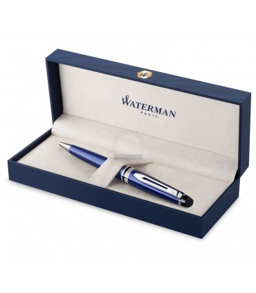 PENNA A SFERA WATERMAN MOD.EXPERT BLUE CT FINITURE DORATE CONFEZIONATA IN ELEGANTE ASTUCCIO