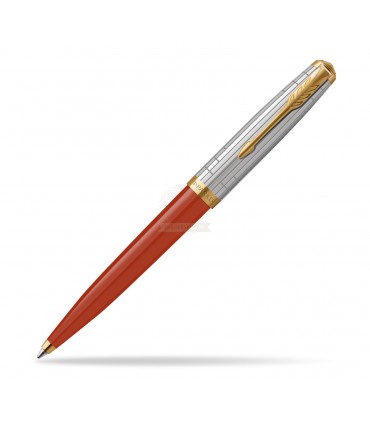PENNA A SFERA PARKER 51 MOD. PREMIUM RED RAGE FUSTO IN RESINA CON CROMATURE DORATE CONFEZIONATA IN ELEGANTE ASTUCCIO REGALO