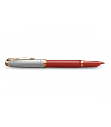 PENNA stilografica PARKER 51 MOD. PREMIUM RED RAGE FUSTO IN RESINA CON CROMATURE DORATE CONFEZIONATA IN ELEGANTE ASTUCCIO REGALO