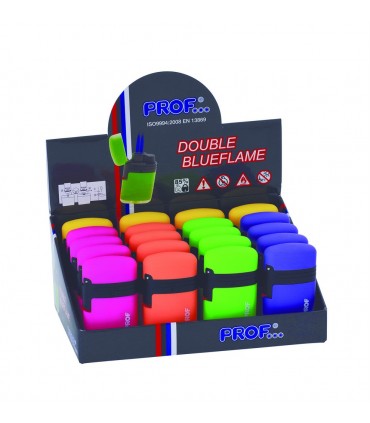 Accendino Proof Turbo Flame Doppia Fiamma conf. 20 pz. colori assortiti