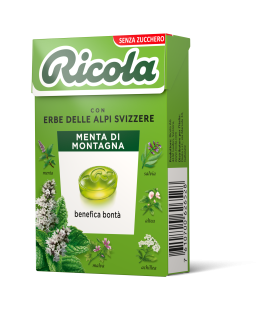 RICOLA MENTA DI MONTAGNA SENZA ZUCCHERO ASTUCCIO CONF. DA 20 PZ.