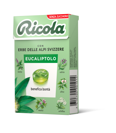 RICOLA EUCALIPTOLO  SENZA ZUCCHERO ASTUCCIO CONF. DA 20 PZ.