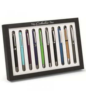 PENNA A SFERA NIJI IN METALLO EXPO DA 10 PZ. modelli assortiti confezionate in elegante scatola regalo