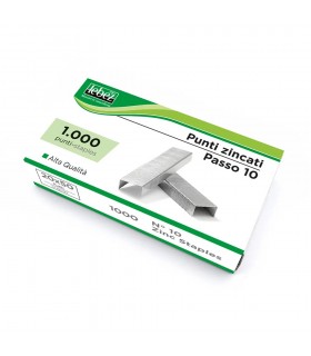 Punti per Cucitrice Lebez  passo 10 conf. 20 scatole da 1000 punti