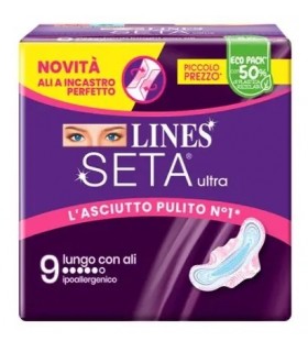 Assorbenti Lines Seta ultra  Lungo con ali