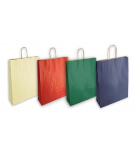 Buste carta manico in cordino misura 36x41  Conf. 25 pz. ass.