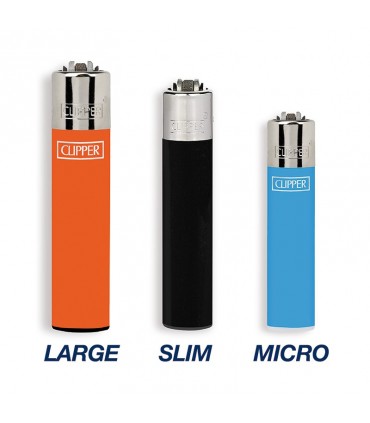 Accendino Clipper SLIM Color Mix Ataque conf. 48 pz. assortiti con 4 grafiche