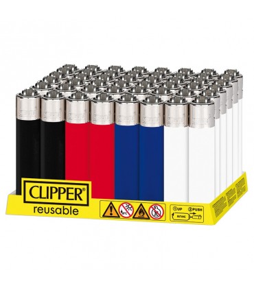 Accendino Clipper SLIM Color Mix Ataque conf. 48 pz. assortiti con 4 grafiche