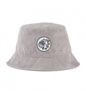 CAPPELLO THE BULLDOG BUCKET IN VELLUTO A COSTE COLORE GRIGIO