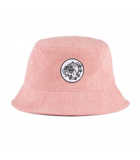 CAPPELLO THE BULLDOG BUCKET IN VELLUTO A COSTE COLORE ROSA