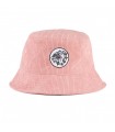 CAPPELLO THE BULLDOG BUCKET IN VELLUTO A COSTE COLORE ROSA