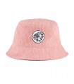 CAPPELLO THE BULLDOG BUCKET IN VELLUTO A COSTE COLORE ROSA