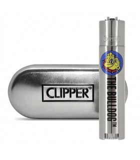 Accendino Clipper in Metallo The Bulldog Deluxe Expo da 12 pz.