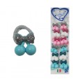 Elastici Fermacoda per Capelli Le Kikke PER BAMBINE CON CILIEGIA COLORI ASSORTITI conf. 12 pz.