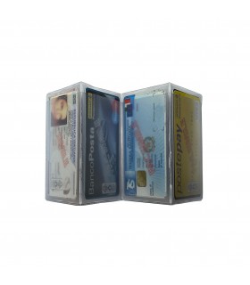 Portacard in PVC trasparente a 4 Tasche conf. 40 pz.