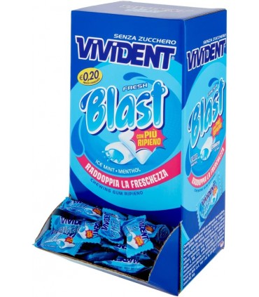 VIVIDENT BLAST FRESH ICE MINT SFUSE ESPOSITORE BOCCA DI LUPO DA 200 PZ.