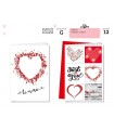 Biglietto CROMO LOVE CARD CON GLITTER CONF. 12 PZ. ASSORTITI