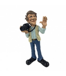 Caricature Mestieri in resina "IL Fotografo PRECISO" H.15 cm