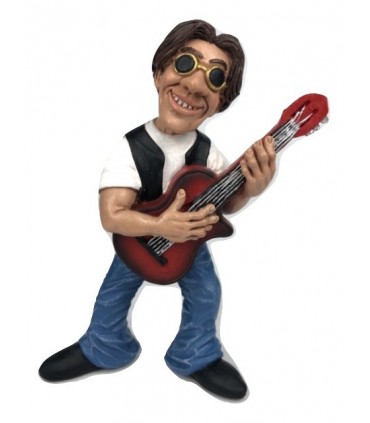 Caricatura Mestieri "Il Chitarrista" H. 15 cm.