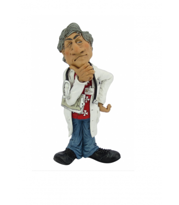 Caricatura Mestieri "Il Dottore" H. 17 cm