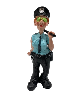 Caricature Mestieri IN RESINA "LA POLIZIOTTA" H. 15 cm